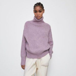 Zara High Collar Knit Sweater